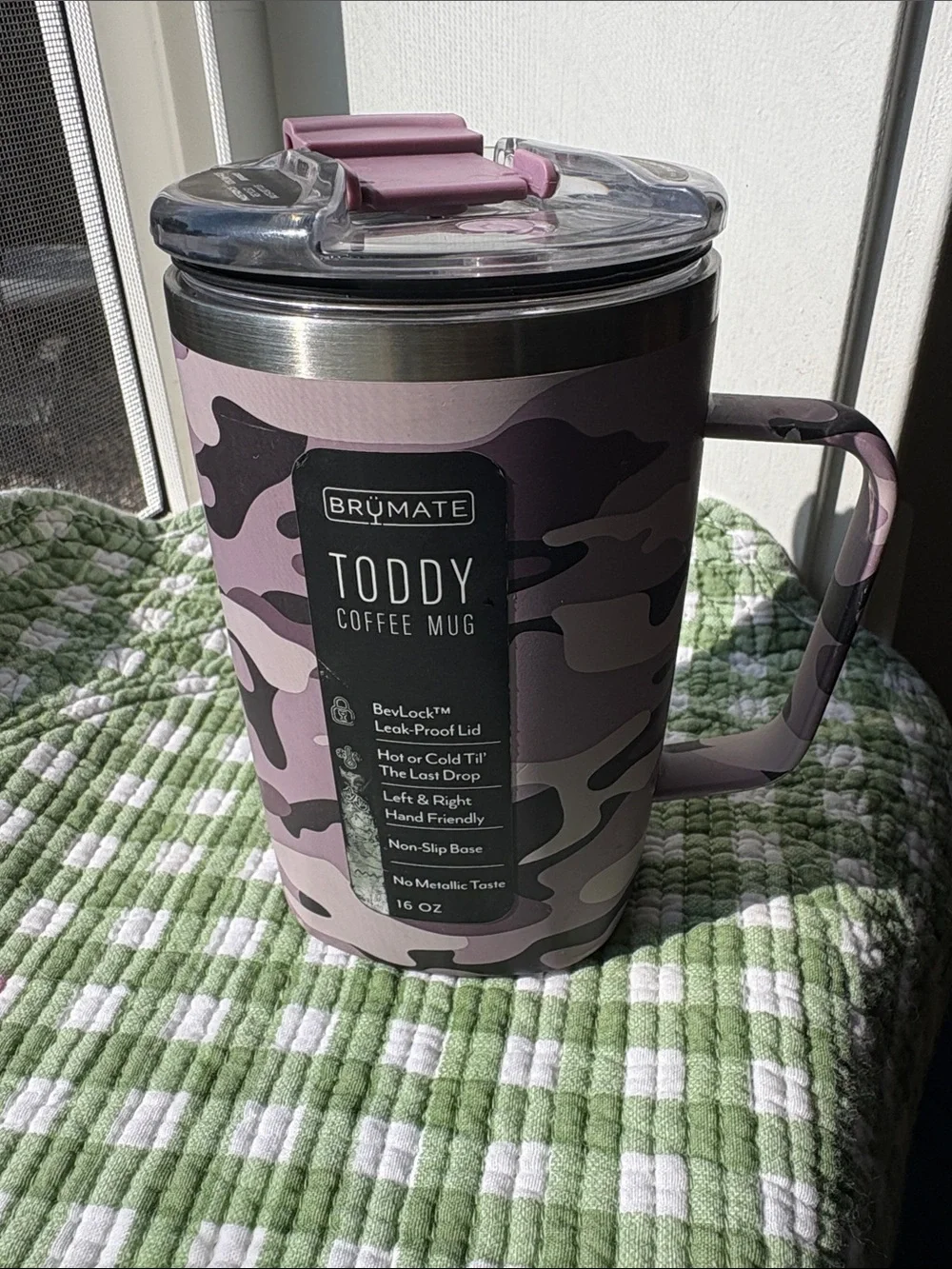 Brumate Toddy Coffee Mug 16oz purple Camo